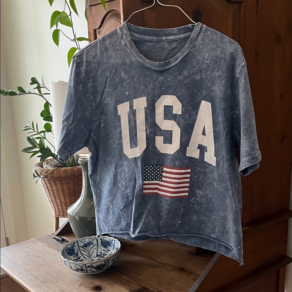 Blue USA Graphic T-Shirt